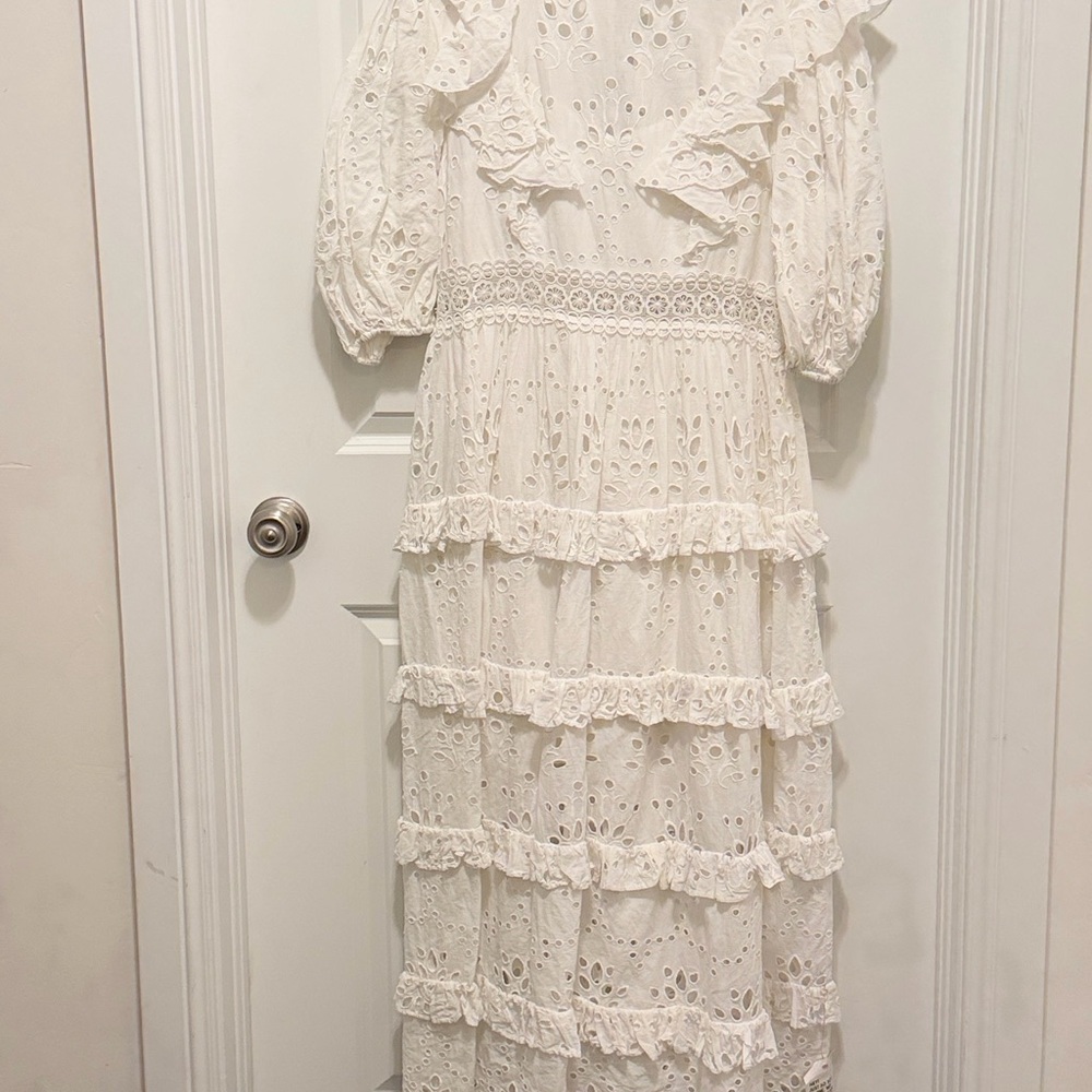 ASOS DESING eyelet tiered maxi dress - Picture 12 of 15